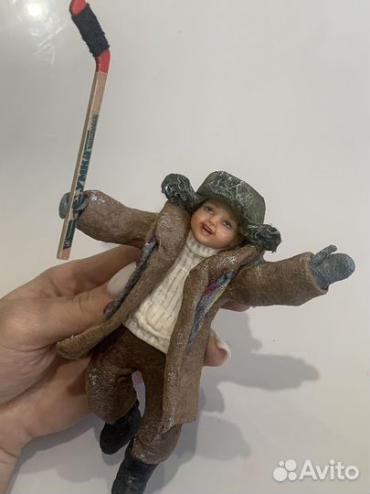 Ватная елочная игрушка