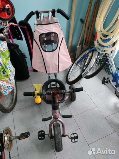 Детский трёхколёсный велосипед с ручкой Lexus