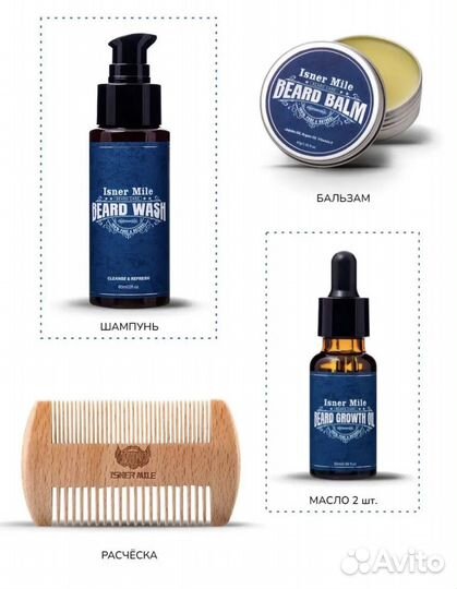 Мужской набор для ухода за бородой и усами