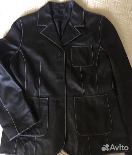 Пиджак женский кожа