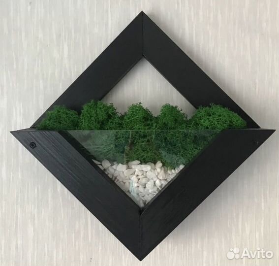 Кашпо настенное мох