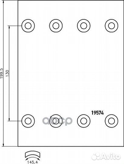 Накладки торм. STD WVA 19574 (300x200) (93251