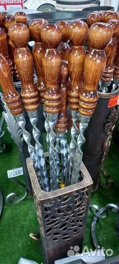 Шампура ручной работы в подарочной подставке