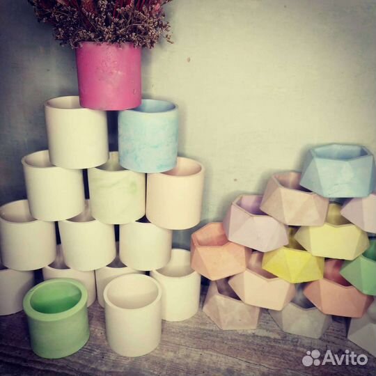 Гипсовое кашпо