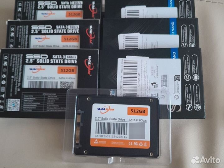 Новый ssd 512gb Walram SATA 3