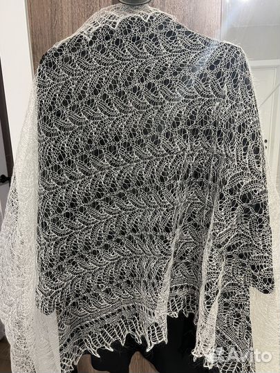 Оренбургский пуховый платок паутинка