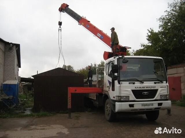 Перевозка гаража манипулятором