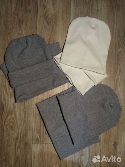 Комплект шапка и снуд, повязка