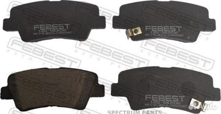 Febest 1201solr колодки тормозные задние