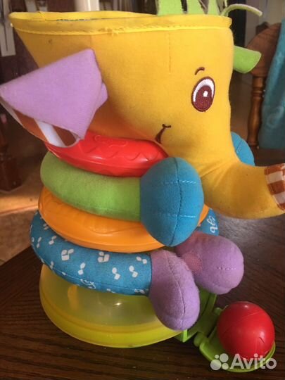 Слон игрушка пирамидка музыкальная