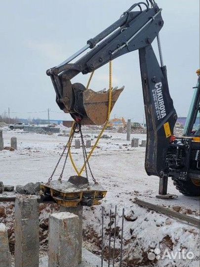 Механизированная обрубка свай гидрозуб