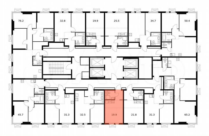 Квартира-студия, 19,9 м², 17/33 эт.