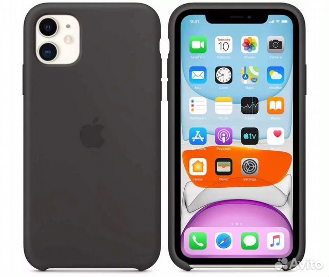 Оригинал Чехол Silicone Case для iPhone 11 (Black)