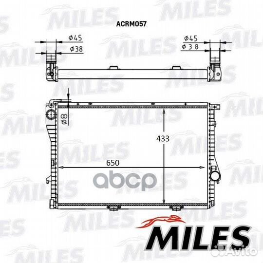 Радиатор BMW E39 2.0-3.0 99- acrm057 Miles