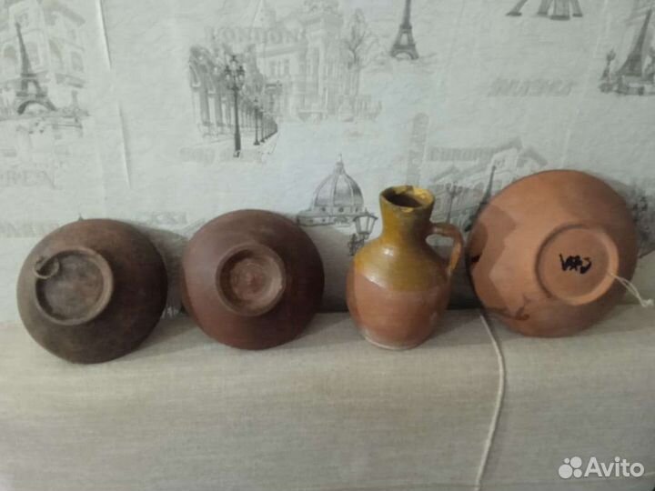 Старинные глиняные тарелки