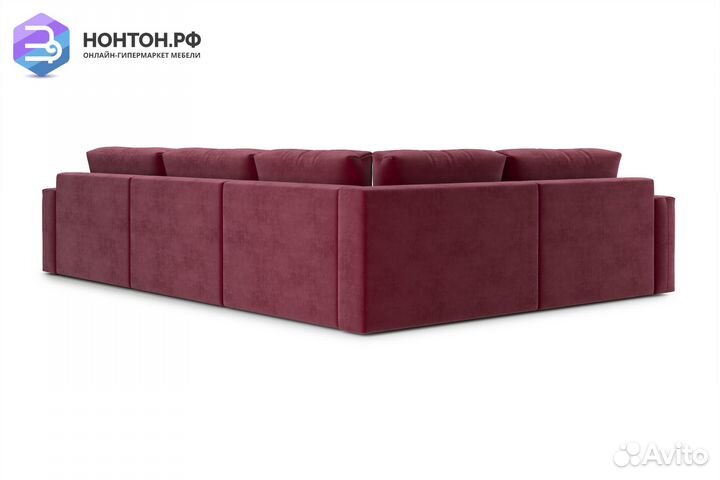 Диван угловой тик-так Монарх М3У1 бордовый