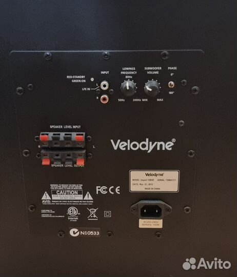 Сабвуфер Velodyne Impact-12 BVE 275W D12