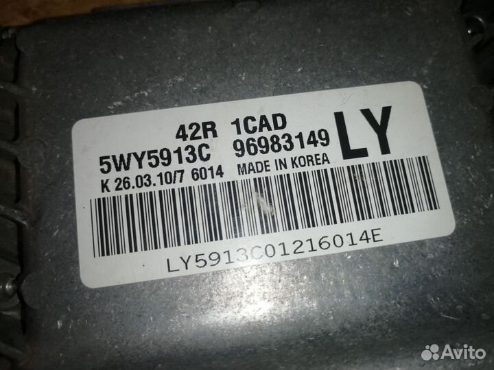 Блок управления двигателем шевроле авео т250