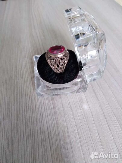 Серебряный перстень с рубином винтаж