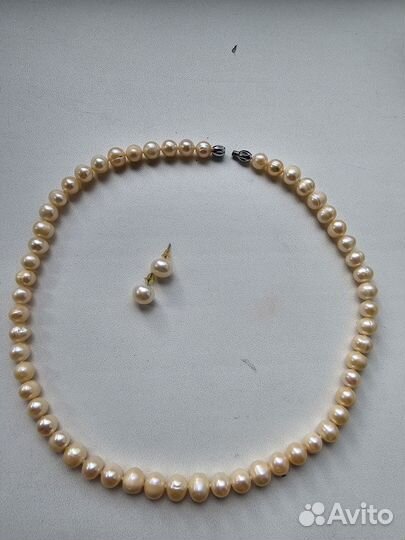 Комплект из розового жемчуга