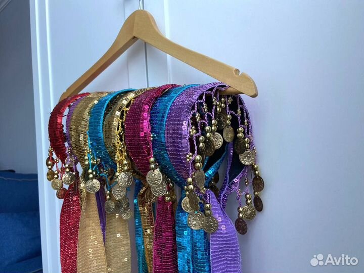 Ободок с монетами/ монистами и лентами