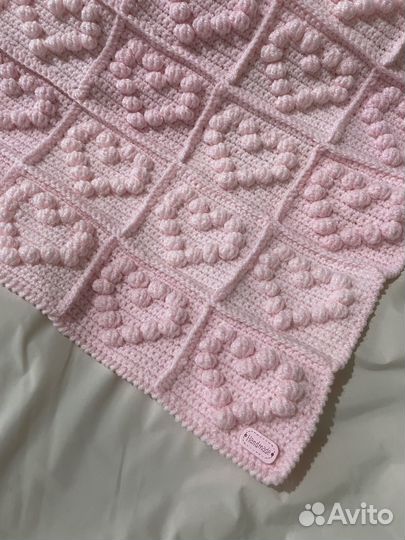 Плед детский вязаный ручная работа