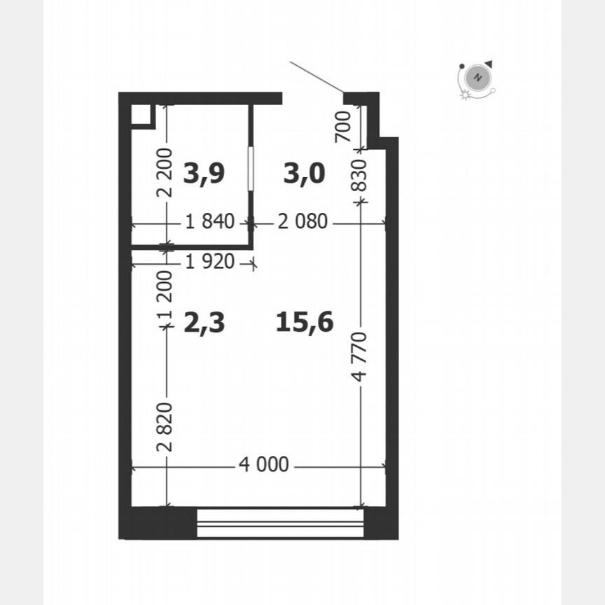 Квартира-студия, 24,8 м², 10/19 эт.