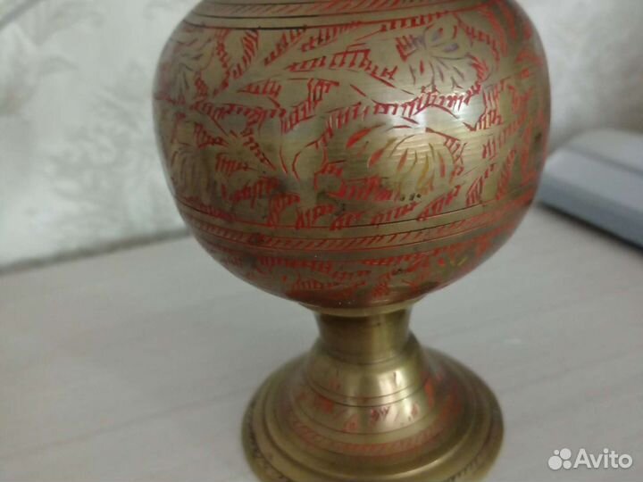 Ваза латунь Индия 1960 год, раритет