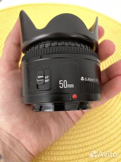 Объектив yongnuo lens EF 50mm 1:1.8
