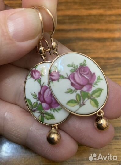 Золотые серьги 583 пробы