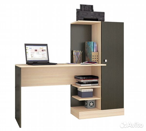 Стол компьютерный Лео Венге/дуб молочный