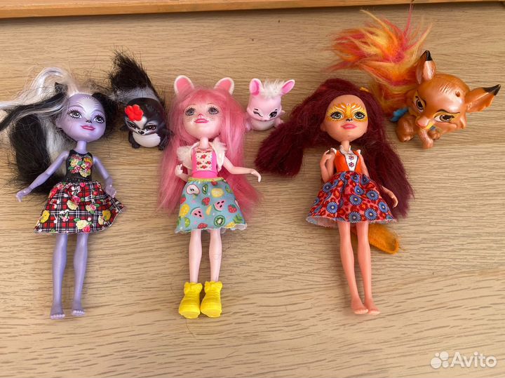 За 2 куклы enchantimals Mattel оригинал