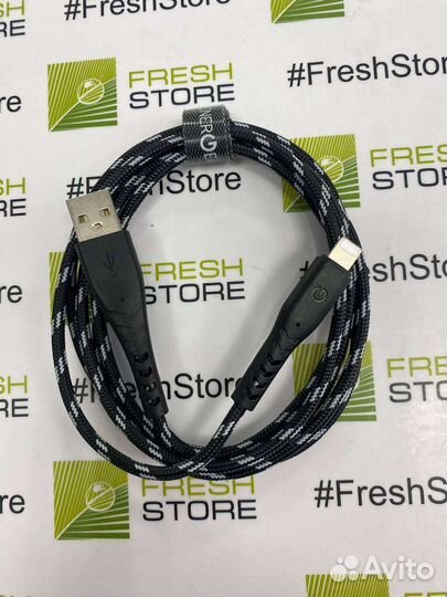 Кабель EnergEA C89 USB-A/Lightning 1,5m Чёрный