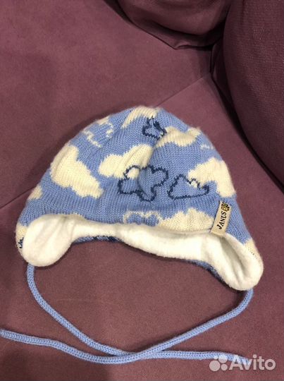 Зимняя шапка для новорожденного 39-41 Janus