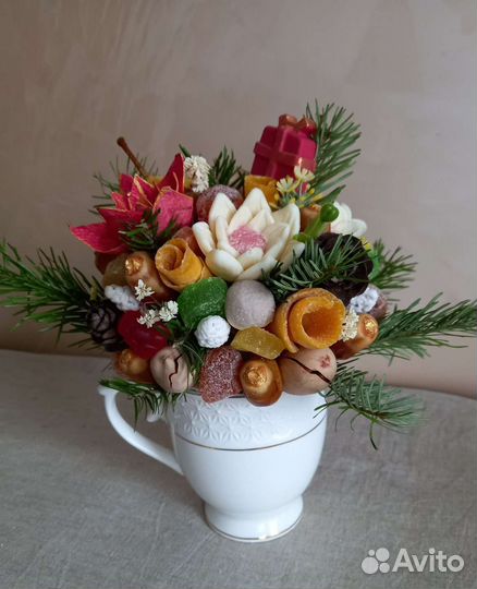 Букет сладкий в кружке