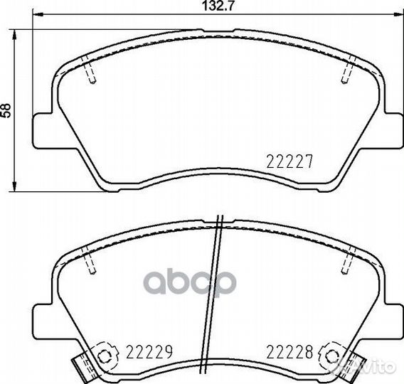 Колодки тормозные дисковые перед NP6148 NIS