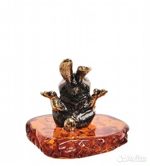 Фигурка Зайчонок (латунь, янтарь) A2163244