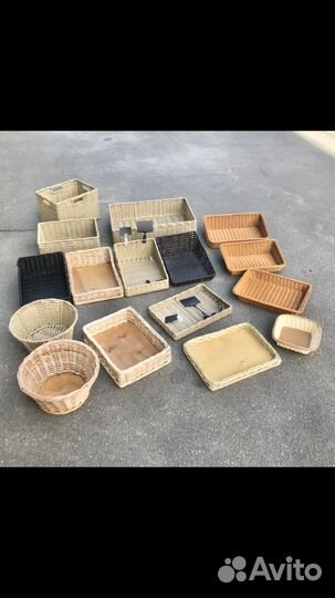 Плетеные корзины для хранения