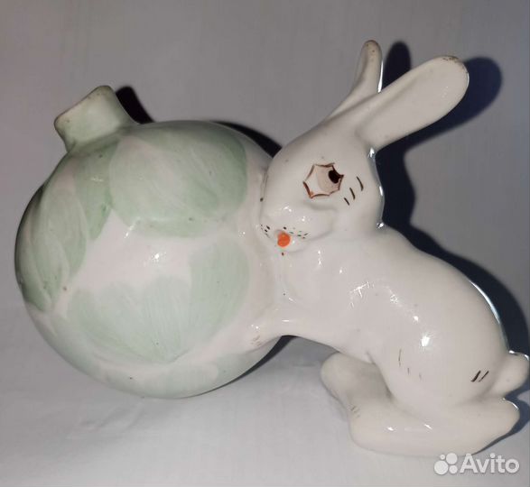 Заяц с капустой фарфор СССР