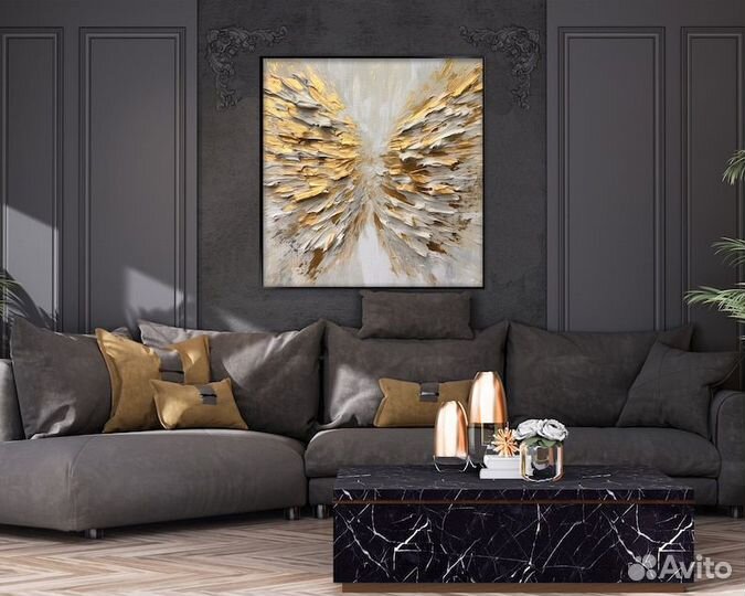 Текстурная картина маслом Крылья Ангела Шедевр