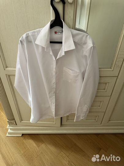 Рубашка белая школьная на рост 170