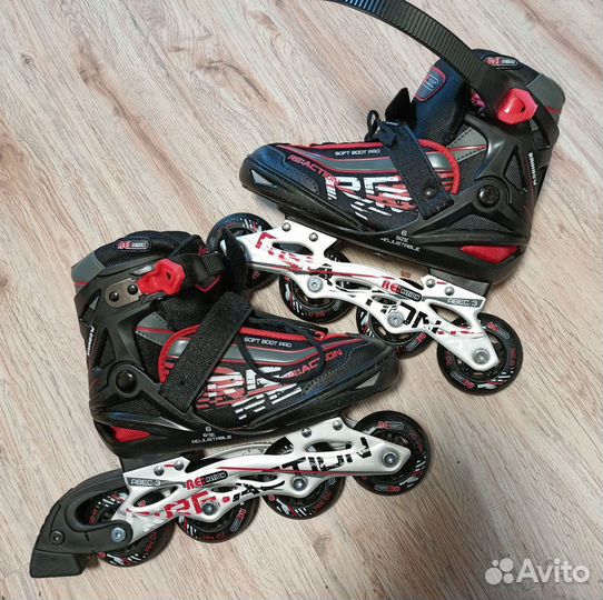 Роликовые коньки раздвижные Reaction Rainbow31-36