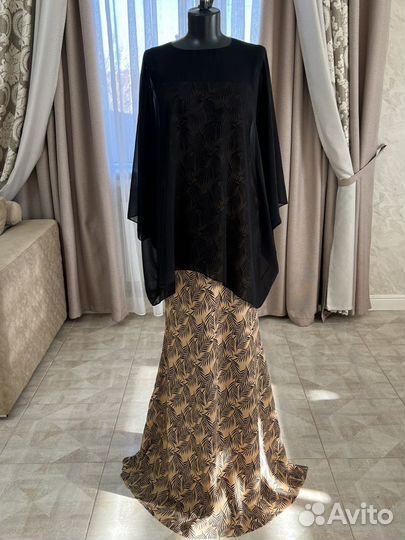 Шелковое платье и накидка
