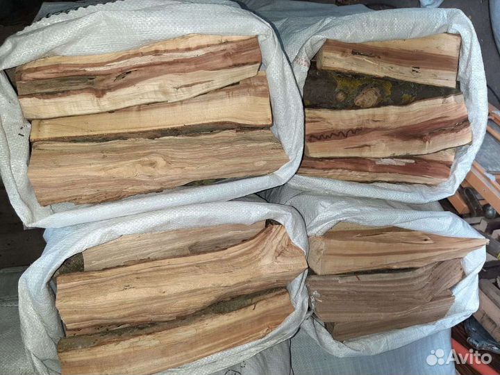 Дрова, дрова фруктовые, дрова в мешке