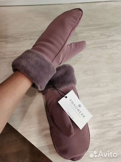 Тканевые варежки с мехом и мембраной