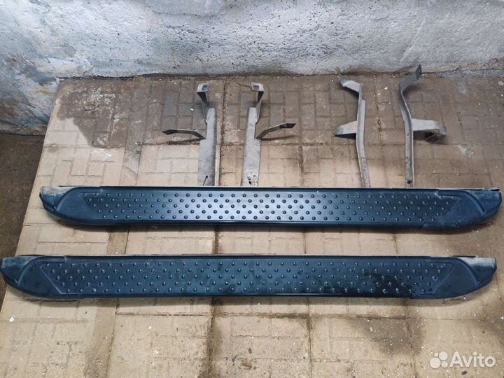 Пороги подножки Hyundai Santa Fe 2