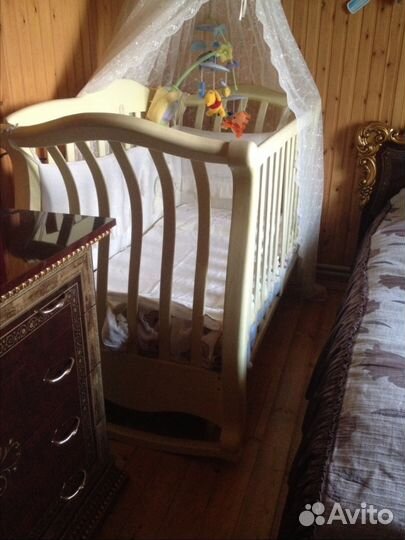 Кроватка с ящиком BabyItalia, белая