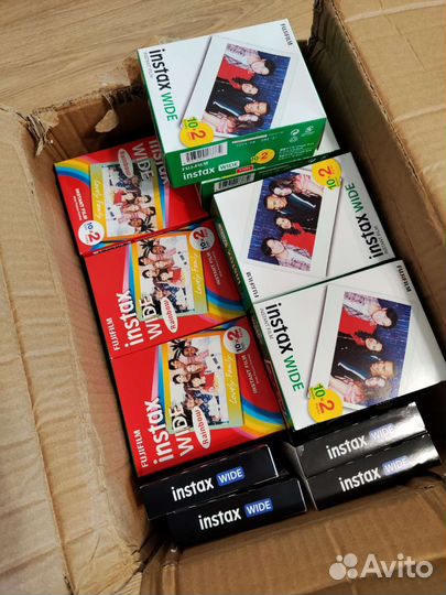 Картриджи instax wide цветные рамки