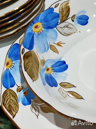 Столовый сервиз Синий цветок Дулево