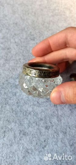 Старинная солонка хрусталь